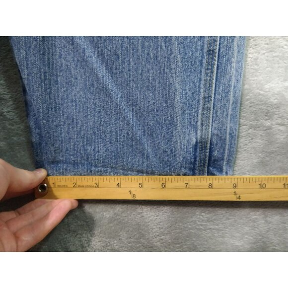 Wrangler Jeans Mens 44x34 Blue Denim RIGGS Workwear Advanced Comfort Light Wash - Picture 6 of 9